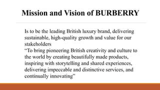 functional value burberry|burberry mission and vision.